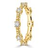 18K Gold Plated Sterling Silver Round Cut CZ Eternity Band Ring for Women