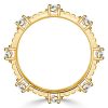 18K Gold Plated Sterling Silver Round Cut CZ Eternity Band Ring for Women