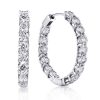 Sterling Silver Hoop Earrings - Classic Round Cut - 22.5mm Diameter