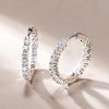Sterling Silver Hoop Earrings - Classic Round Cut - 22.5mm Diameter