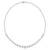 Starstruck Necklace: Bezel Set White Chain Necklace for Women - 925 Sterling Silver