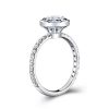 Sterling Silver Engagement Ring and Stackable Band Set with 8.91 CTW Stones