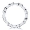 Sterling Silver Engagement Ring and Stackable Band Set with 8.91 CTW Stones