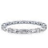 Classic Thin Eternity Wedding Band in Rhodium-Plated Sterling Silver (1.98 CT. TW.)