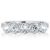 Five Stone Round Cut Half Eternity Wedding Band in Sterling Silver (3.55 CT. TW.)
