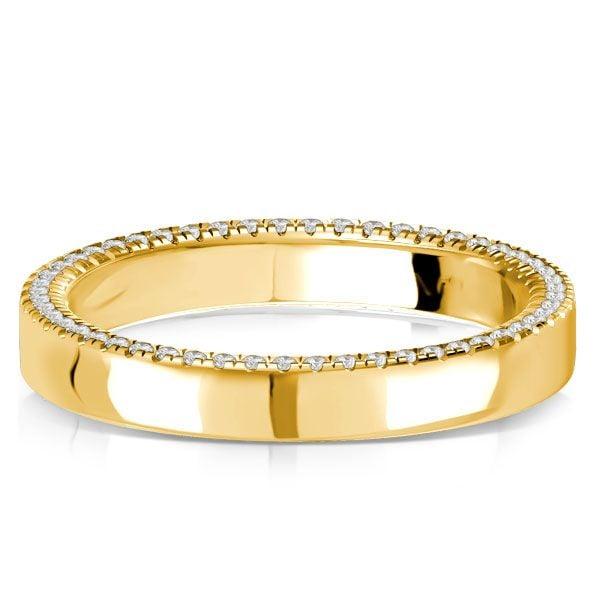 Pave White Sapphire Wedding Band Ring for Women in Sterling Silver