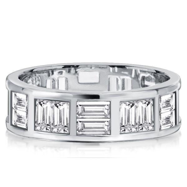 Sterling Silver Baguette Cut Eternity Band for Women | 3.60 CT. TW. Wedding Ring