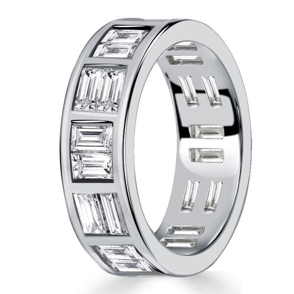 Sterling Silver Baguette Cut Eternity Band for Women | 3.60 CT. TW. Wedding Ring