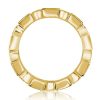 Baguette Blue Sapphire Eternity Wedding Band in Sterling Silver with Gold Plating Options