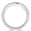 Channel Set Emerald Cut Half Eternity Wedding Band in Sterling Silver with 1.38 CT. TW. Accents