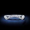 Wave Design Sterling Silver Wedding Band - Three-Quarters Pattern, 1 CT. TW.