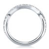 Wave Design Sterling Silver Wedding Band - Three-Quarters Pattern, 1 CT. TW.