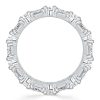 Alternating Emerald Cut and Round Stone Eternity Band in 925 Sterling Silver
