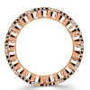 Baguette Cut Black Eternity Wedding Band in Rose Gold Plated Sterling Silver for Women