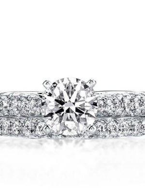 Sterling Silver Bridal Ring Set - 2.56 CT. TW. Cubic Zirconia