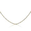 White Sapphire Baguette Tennis Necklace - Sterling Silver (17-22 inches)