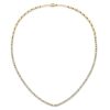 White Sapphire Baguette Tennis Necklace - Sterling Silver (17-22 inches)