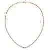 White Sapphire Baguette Tennis Necklace - Sterling Silver (17-22 inches)