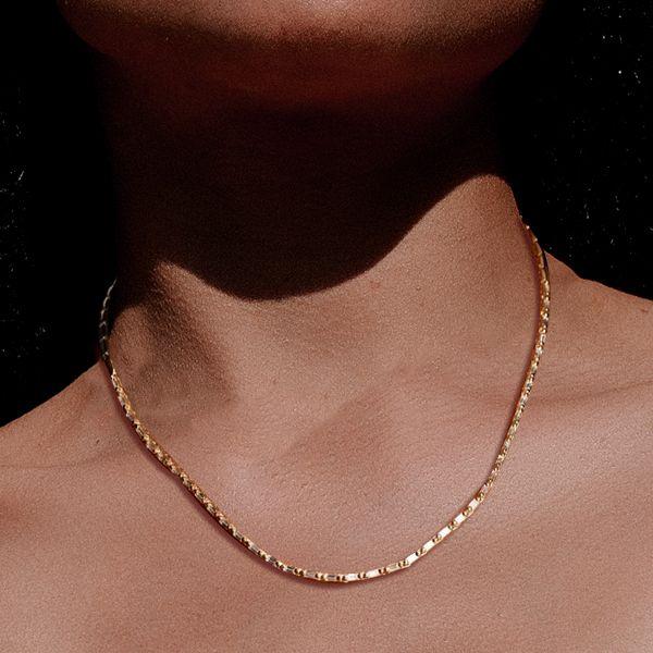 White Sapphire Baguette Tennis Necklace - Sterling Silver (17-22 inches)