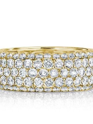 Wide 18K Gold Plated Sterling Silver Wedding Band for Women - 8.6mm