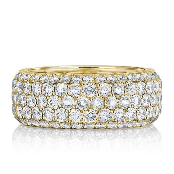 Wide 18K Gold Plated Sterling Silver Wedding Band for Women - 8.6mm
