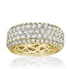 Wide 18K Gold Plated Sterling Silver Wedding Band for Women - 8.6mm