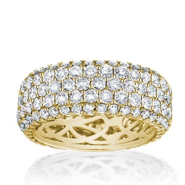 Wide 18K Gold Plated Sterling Silver Wedding Band for Women - 8.6mm