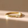 Baguette Cut Sterling Silver Wedding Band - Classic Morse Code Ring