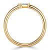 Baguette Cut Sterling Silver Wedding Band - Classic Morse Code Ring