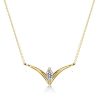 Marquise V Shape Necklace in 925 Sterling Silver