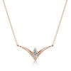 Marquise V Shape Necklace in 925 Sterling Silver