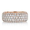 Eternity Wedding Band: 18K Rose Gold Plated Sterling Silver, White Sapphire - 4.55 CT. TW.