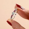 Vintage Bezel Setting Ruby Engagement Ring for Women in Sterling Silver