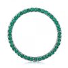 1.80 CT. TW. Round Emerald Green Cubic Zirconia Eternity Band in Rhodium-Plated Sterling Silver