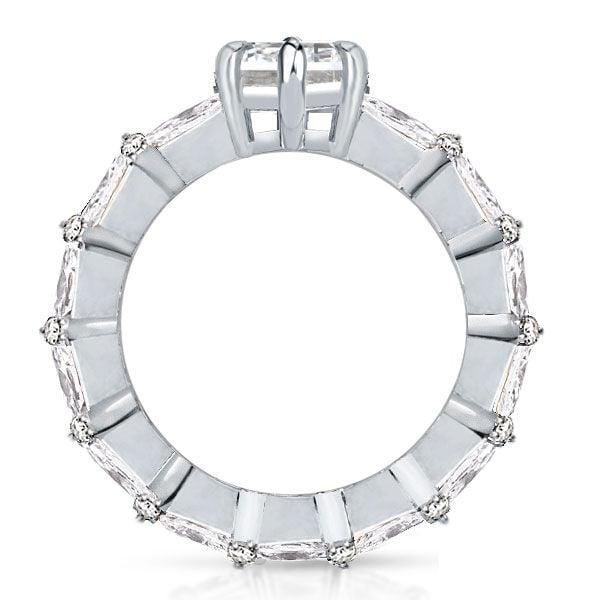 Unique Marquise Cut Engagement Ring in Rhodium-Plated Sterling Silver (3.86 CT. Center Stone)