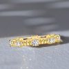 18K Gold Plated Sterling Silver Round Cut Eternity Band Ring for Women, 0.80 CT. TW.