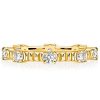 18K Gold Plated Sterling Silver Round Cut Eternity Band Ring for Women, 0.80 CT. TW.