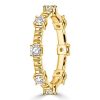 18K Gold Plated Sterling Silver Round Cut Eternity Band Ring for Women, 0.80 CT. TW.