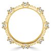 18K Gold Plated Sterling Silver Round Cut Eternity Band Ring for Women, 0.80 CT. TW.