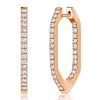 Sterling Silver Geometric Inside-Out Hoop Earrings - 1.01 CT. TW.