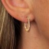 Sterling Silver Geometric Inside-Out Hoop Earrings - 1.01 CT. TW.
