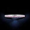 0.56 CT. TW. Pink Sapphire Shared Prong Wedding Band in Sterling Silver