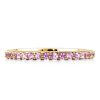 0.56 CT. TW. Pink Sapphire Shared Prong Wedding Band in Sterling Silver