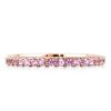 0.56 CT. TW. Pink Sapphire Shared Prong Wedding Band in Sterling Silver