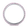 0.56 CT. TW. Pink Sapphire Shared Prong Wedding Band in Sterling Silver