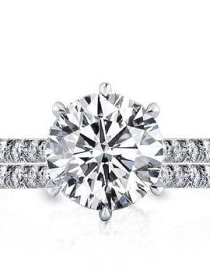 2.00 CT. Round Cut Eternity Bridal Set in Sterling Silver with Rhodium Plating