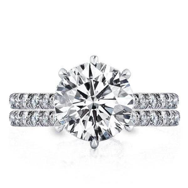 2.00 CT. Round Cut Eternity Bridal Set in Sterling Silver with Rhodium Plating
