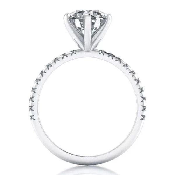 2.00 CT. Round Cut Eternity Bridal Set in Sterling Silver with Rhodium Plating