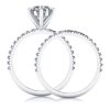 2.00 CT. Round Cut Eternity Bridal Set in Sterling Silver with Rhodium Plating