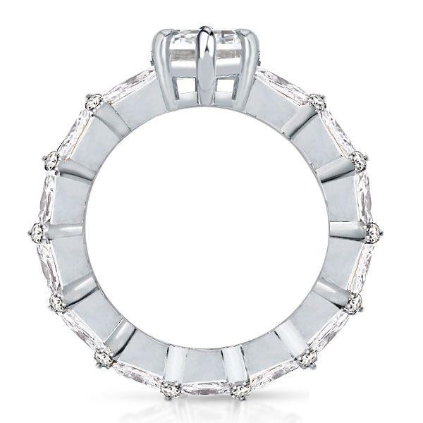 Marquise Cut Sterling Silver Engagement Ring - 3.86 CT Center Stone